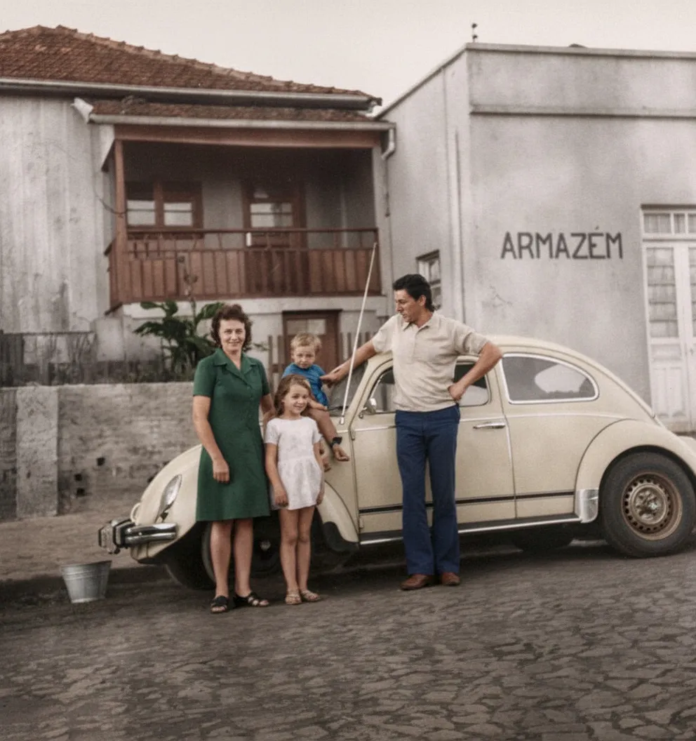 Foto de casamento de Ignez e Celestino
